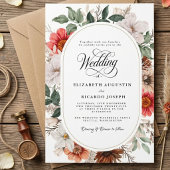 Invitation Mariage Floral Bohème Rustique