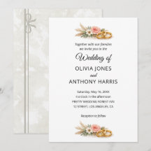 Mariage Floral Bohème Rustique Aquarelle