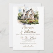 Invitation Mariage floral boho (Devant)