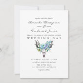 Invitation Mariage floral Boho à la menthe et à l'aquarelle b (Devant)