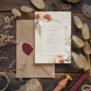 Invitation Mariage Floral Boho Automnal Numérique