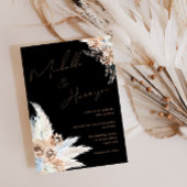 Invitation Mariage Floral Boho bleu moderne