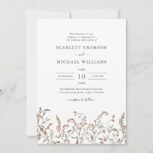 Invitation Mariage Floral Boho Chic