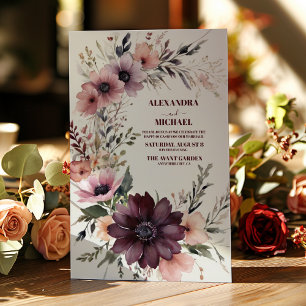 Invitation Mariage floral Boho de Bourgogne