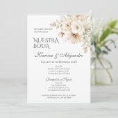 Invitation Mariage Floral Boho espagnol (Debout devant)
