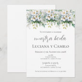 Invitation Mariage Floral Boho espagnol (Devant / Derrière)