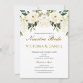Invitation Mariage Floral Boho Espagnol (Devant)