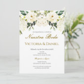 Invitation Mariage Floral Boho Espagnol (Debout devant)