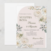Invitation Mariage Floral Boho espagnol (Devant / Derrière)