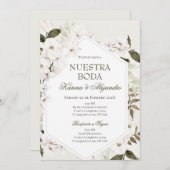 Invitation Mariage Floral Boho espagnol (Devant / Derrière)