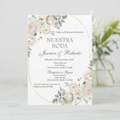 Invitation Mariage Floral Boho espagnol (Debout devant)
