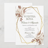 Invitation Mariage Floral Boho espagnol (Devant / Derrière)