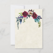 Invitation Mariage floral boho rouge budget vierge (Devant)