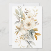 Invitation Mariage floral Boho rustique (Dos)