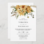 Invitation Mariage Floral Boho Rustique moderne (Devant / Derrière)