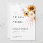 Invitation Mariage Floral Boho Sunshine (Devant)