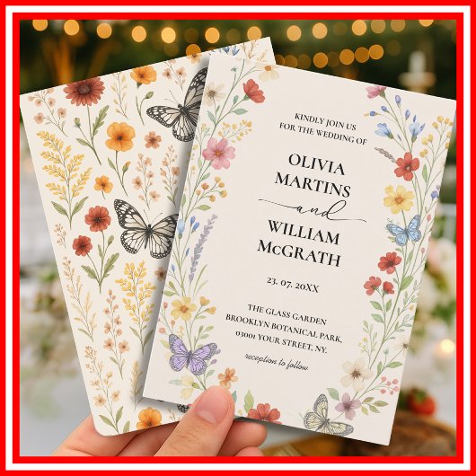 Invitation Mariage Floral Boho Terracotta