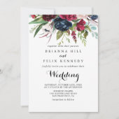 Invitation Mariage floral Boho Whimsical de luxe avant et arr (Devant)