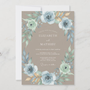 Invitation Mariage Floral Bois de Ciel Bleu