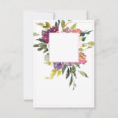 Invitation Mariage floral bordeaux et violet à budget maîtris (Devant)