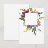 Invitation Mariage floral bordeaux et violet à budget maîtris (Devant / Derrière)