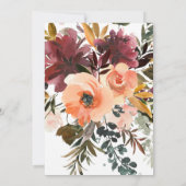 Invitation Mariage floral Bordo Peach (Dos)
