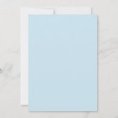 Invitation Mariage Floral Botanique Bleu Clair (Dos)