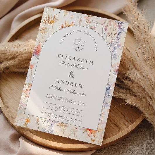 Invitation Mariage Floral Botanique Moderne
