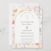 Invitation Mariage Floral Botanique Moderne (Devant)