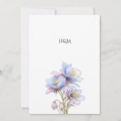 Invitation Mariage Floral Botanique Pastel Artistique (Dos)