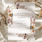 Invitation Mariage floral botanique simple et élégant