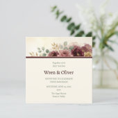 Invitation Mariage Floral Bourdon Blush (Debout devant)