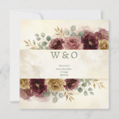Invitation Mariage Floral Bourdon Blush (Dos)