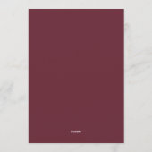 Invitation Mariage Floral Bourguignon (Dos)