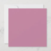 Invitation Mariage Floral Bourguignon Feuillage Rose (Dos)