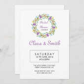Invitation mariage Floral Bridal (Devant / Derrière)