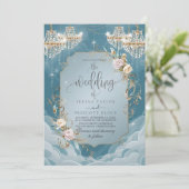 Invitation Mariage floral brillant (Debout devant)