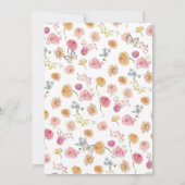 Invitation Mariage floral brillant (Dos)