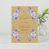 Invitation Mariage Floral Caprice de Lavande (Debout devant)