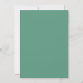 Invitation Mariage Floral Captivant Vert Sauge (Dos)