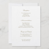 Invitation Mariage Floral Catholique Or (Dos)