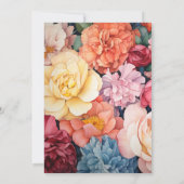 Invitation Mariage Floral Champagne (Dos)