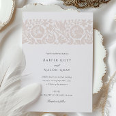 Invitation Mariage Floral Champagne