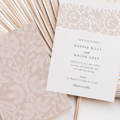 Invitation Mariage Floral Champagne