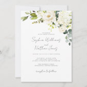 Invitation Mariage Floral Champagne (Devant)