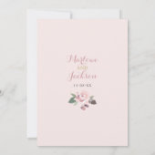 Invitation Mariage Floral Charbon Humeur Script (Dos)