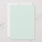 Invitation Mariage Floral Charmant Vert Menthe (Dos)