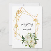 Invitation Mariage floral chic blanc peony or terrarium (Dos)