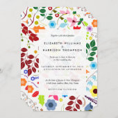 Invitation Mariage floral chic boho moderne (Devant / Derrière)