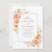 Invitation Mariage floral chic et jaune pâle (Devant)